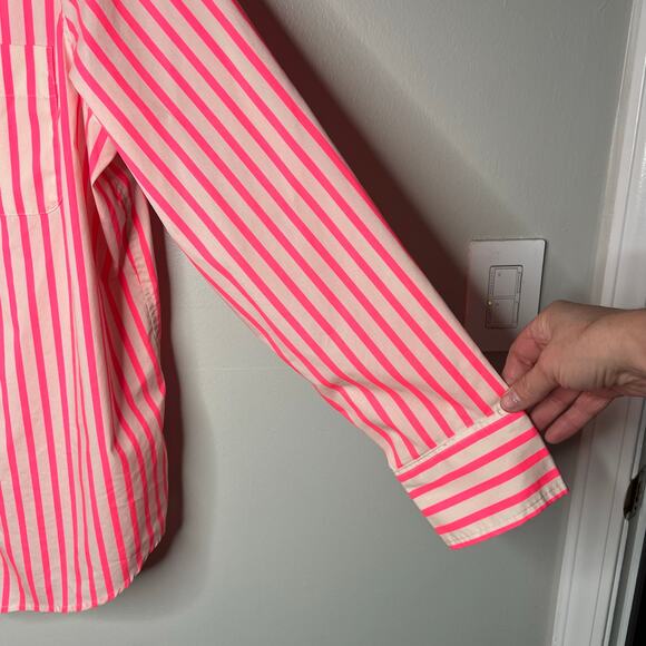 Lot of 2 Women's A New Day XL Button Up Shirt Striped Beach Coastal Lightweight - Picture 7 of 16